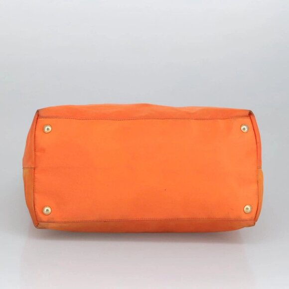 PRADA Hand Bag Nylon Leather 2way Orange Auth 99127 - Picture 5 of 16